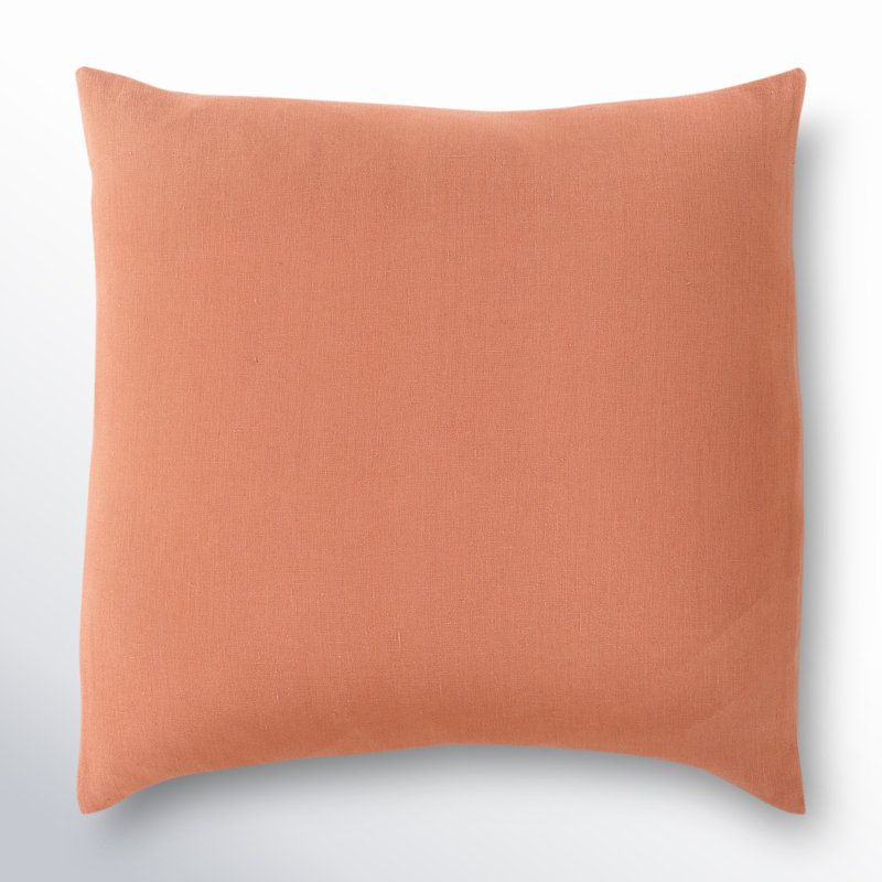 Pia Linen Pillow Sham, Clay