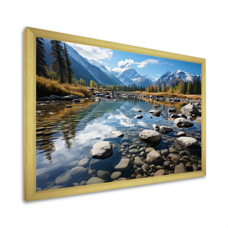 Canada Majestic Rockies II - impression, H 16 po x l 32 po x P 1 po, Encadrement doré