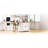 56 Inch Kitchen Island With Rubber Wood Veneer Drop Leaf, Power Outlet, 4 Door Shelves, Embossed Vertical Stripe Rolling Kitchen Cart On 4 Wheels With 6 Deep Drawers For Kitchen, Dining Room-1626415558