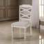 Ensemble de 2 chaises d'appoint Cassendra de 38 po avec siège en tissu, blanc