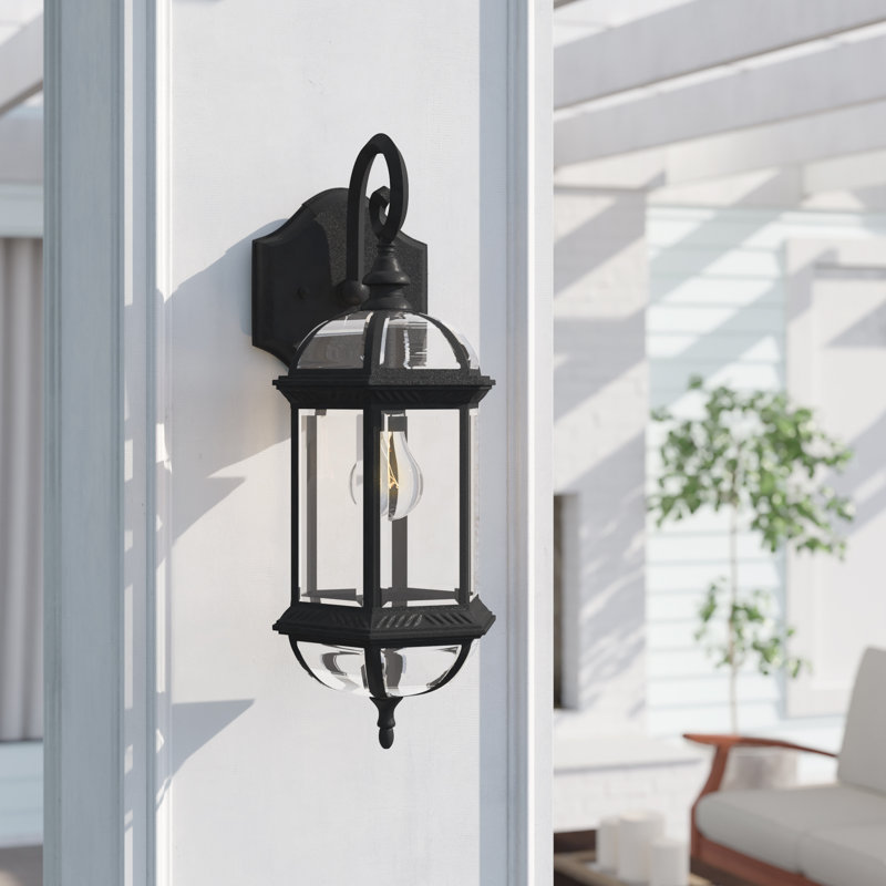 Kensington 1-Light Emie in Textured Black, Textured Black, 20" H x 8.25" W x 8.25" D