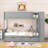 Full Over Full Bunk Bed With 2 Drawers And Multi-Layer Cabinet, Gray-2012803255-2012803242