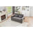 61.4" Drawer sofa bed convertible sofa single sofa modern sleep sofa with adjustable back, gray-1059074142