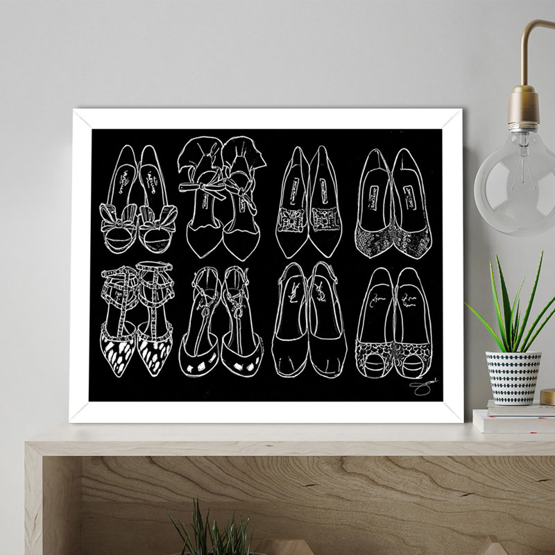 «Shoe Goals», reproduction de dessin sur toile, H 36 po x l 60 po x P 1,5 po, Toile tendue, Pas de tapis