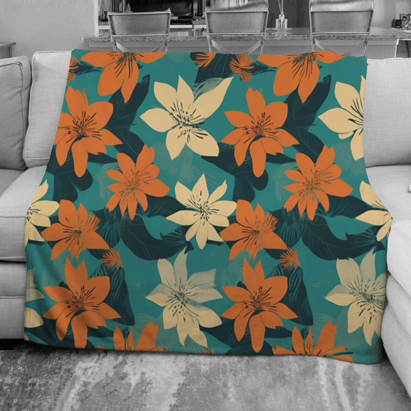 Ihssan Machine Printed Throw Blanket, 51" W x 60" L