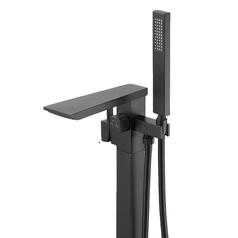 Tub Filler Freestanding Bathtub Faucet Oil Rubbed Bronze, Matte Black