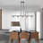 Zari 5 - Light Steel Dimmable Kitchen Island Square / Rectangle Chandelier-338262098