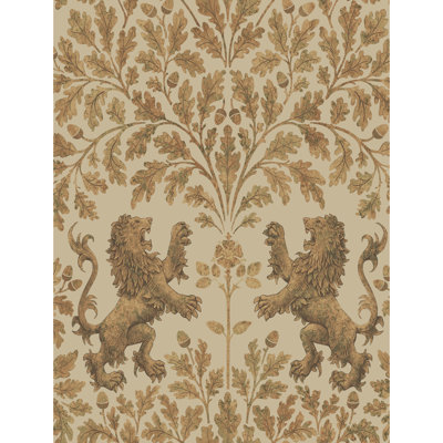 Pearwood Floral Metallic Wallpaper Roll