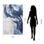 «Ocean Whispers», art abstrait abstrait bleu sur fond bleu