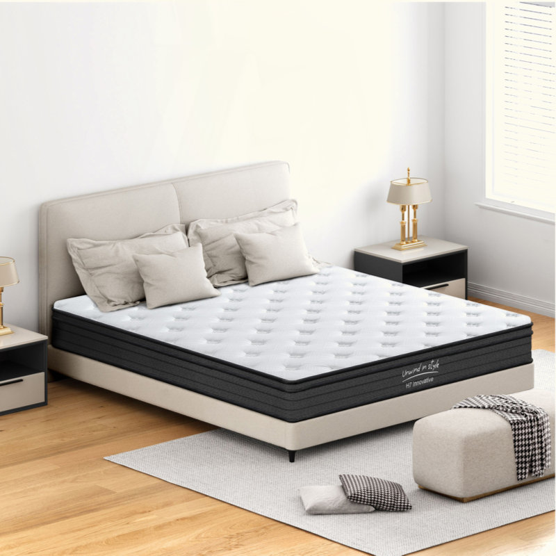 Matelas, matelas hybride, ressorts ensachés individuellement, fermeté moyenne, 10", Grand lit