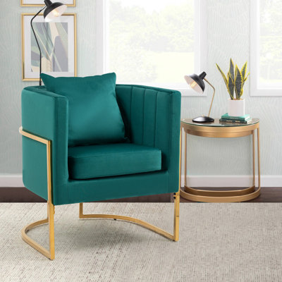 Marquet Velvet Barrel Chair