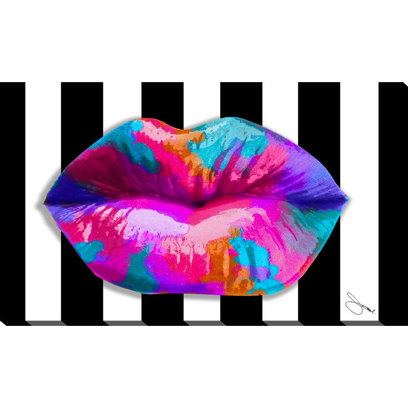 «Pucker Up», impression, H 36 po x l 60 po x P 1,5 po, Toile tendue