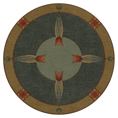 Monterey Mist Hand Knotted Wool Floral Area Rug