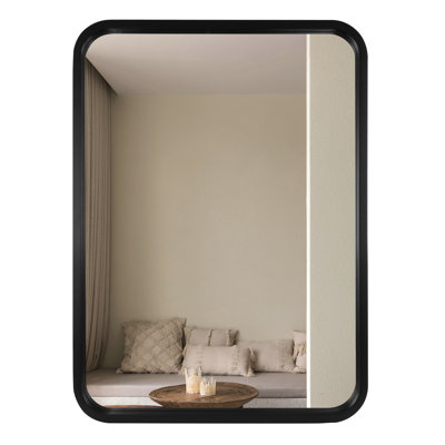 Sarwat Rectangle Wood Wall Mirror for Bathroom Bedroom