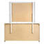 Ensemble de chambre à coucher Genevieve White pour lit simple, comprenant un lit rembourré, une commode et un miroir.