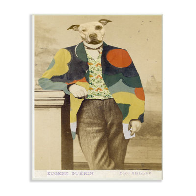 « abstract drôle rétro dog animal photo animal photo », impression sur toile
