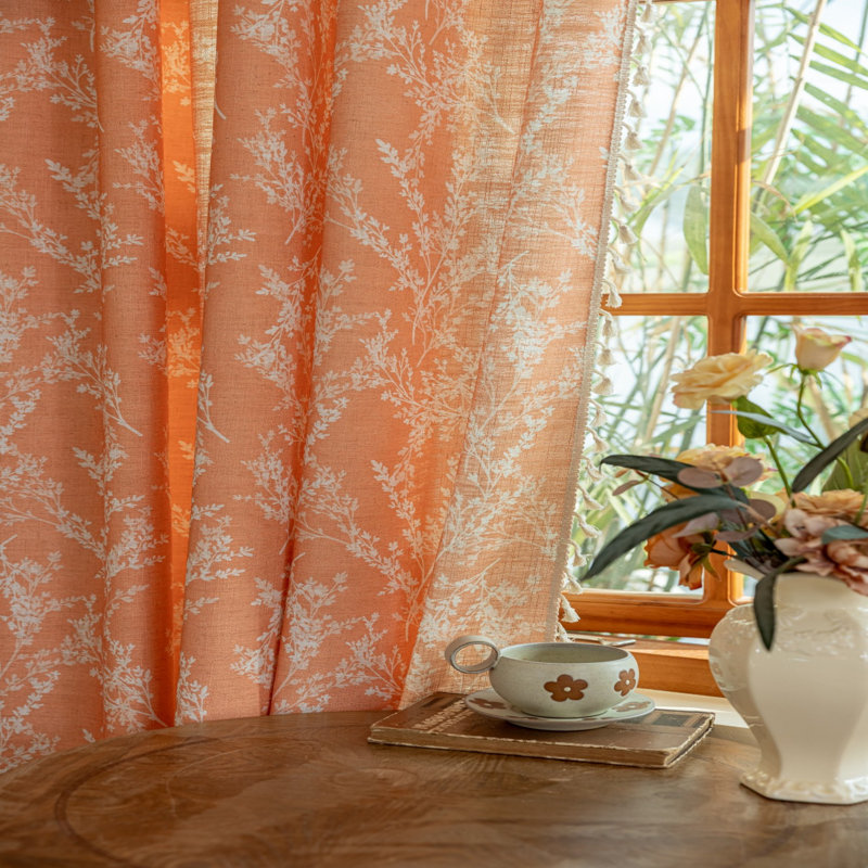 Polyester Exquiste Pattern Print Curtains 2 Panel, 52" W x 84" L