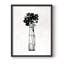 Impression florale noire et blanche sophistiquée I - bois massif-1450014839-1450014847