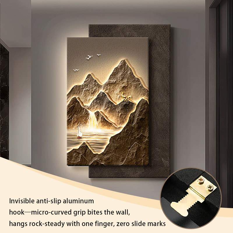 Peinture décorative de luxe en grès sans cadre 39,37 "3D, H 59,06 po x l 39,37 po x P 1,18 po