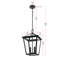 Luminaire suspendu d'extérieur Miyashiro en noir-278293602