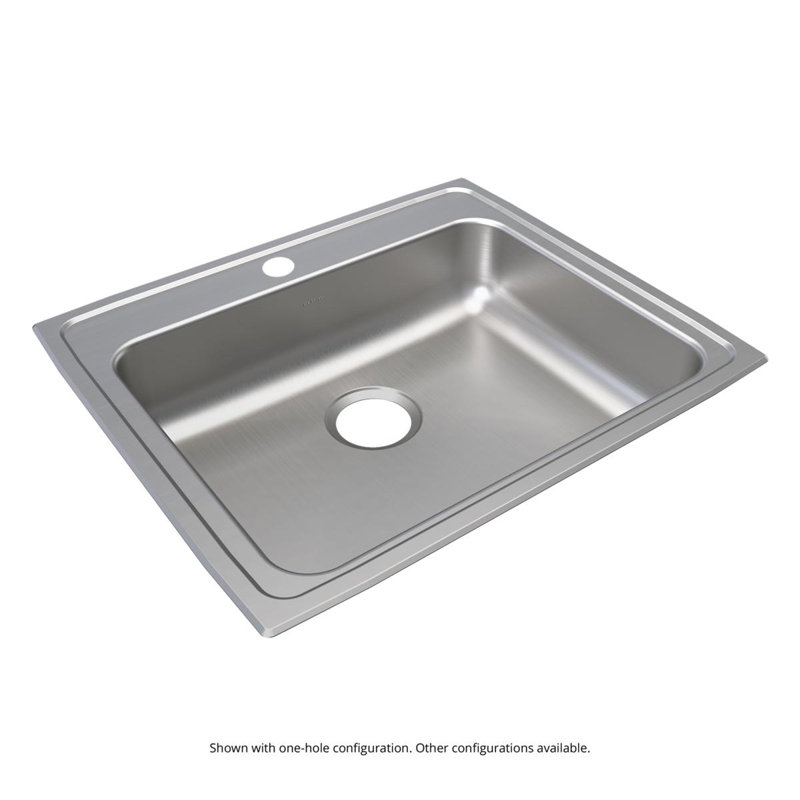 Lustertone 25" L x 21.25" W Drop-in Kitchen Sink, 3 hole