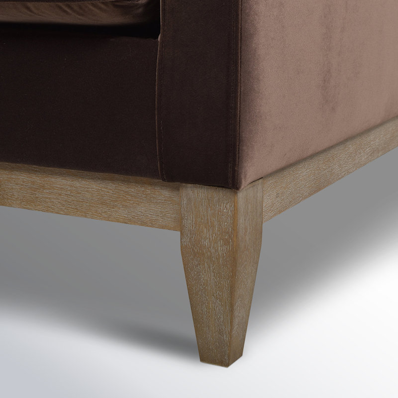 Pera Upholstered Armchair, Deep Brown Velvet