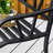50" Metal Garden Bench, Black Outdoor Bench For 2 People, Park-Style Patio Seating, Decor With Smooth Armrests, Slatted Seat And Backrest, Black