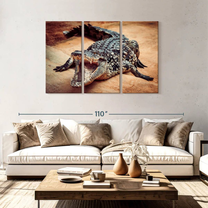 Brampt Crocodile, 48" H x 74" W