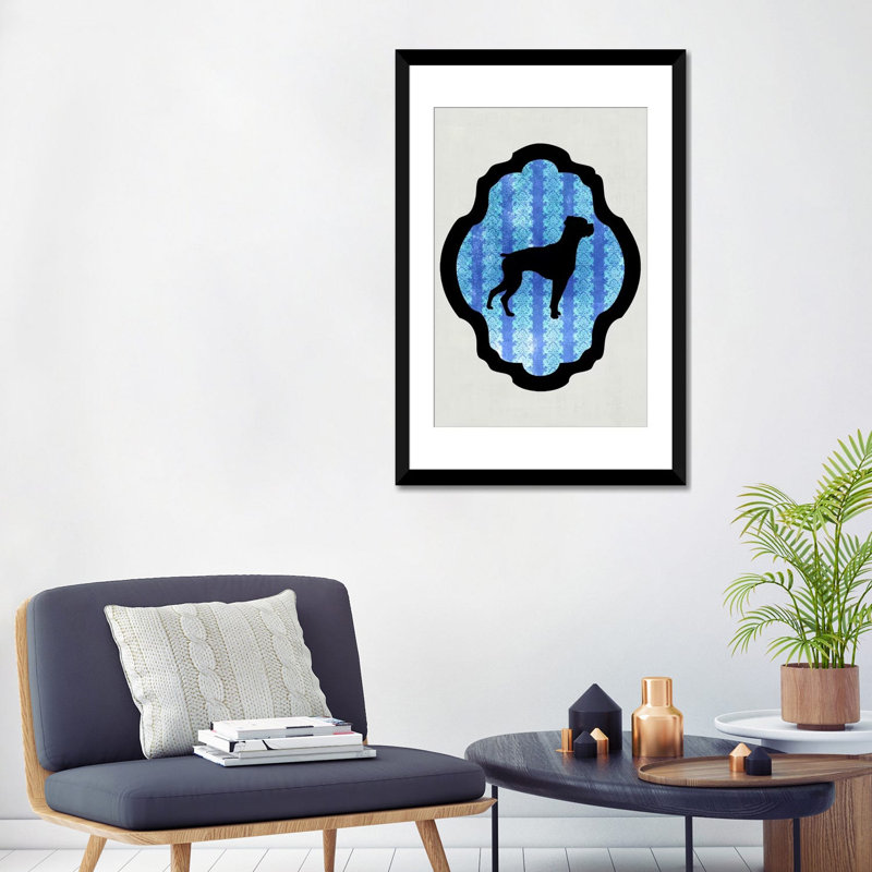 « boxer ii », reproduction d’impression sur toile tendue "5by5collective, Papier avec cadre noir, Blanc