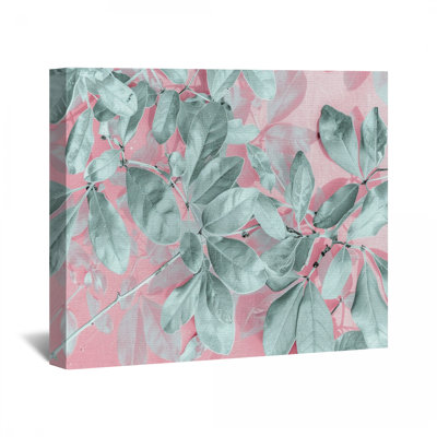 Feuille avec toile tendue - Décoration murale nature