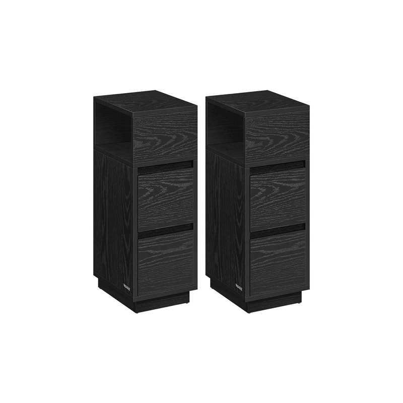 25cm W Bedside Table, Black