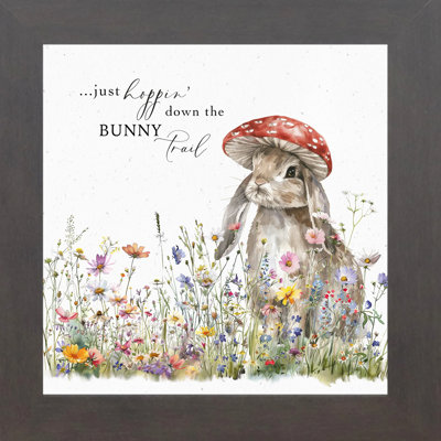 «Just Hoppin Down The Bunny Trail», art de lapin de Pâques