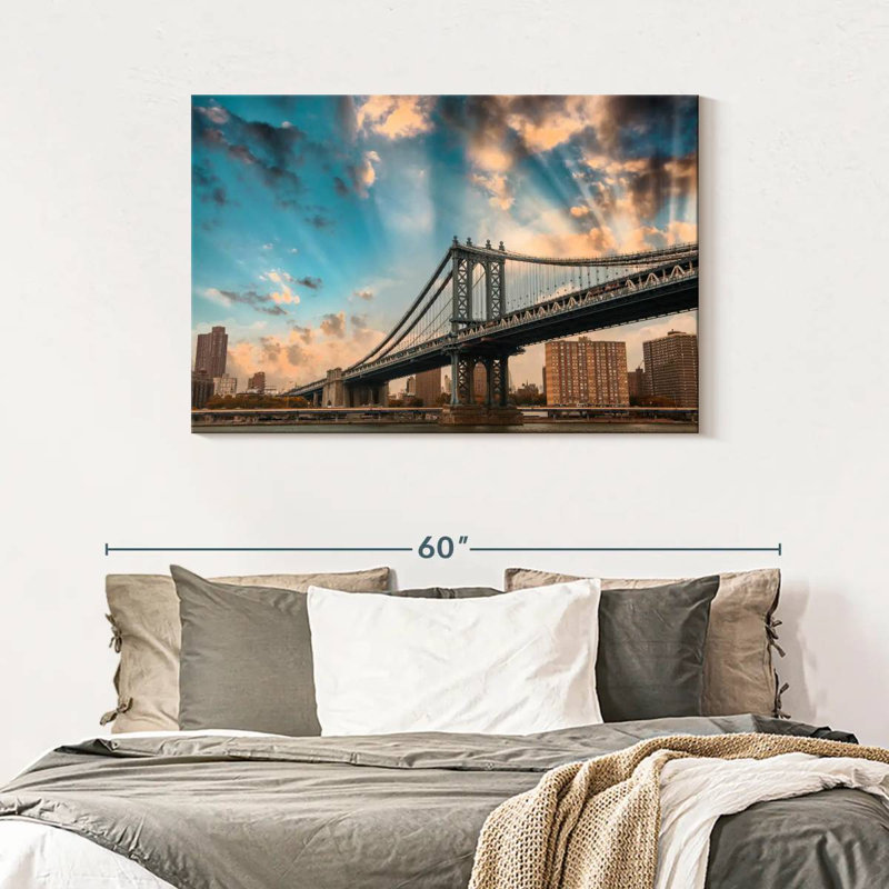 Nicci Dramatic Manhattan Bridge, 30" H x 45" W