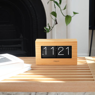 Bamboo Manufactured Wood Tabletop Clock