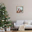 «Winter Reindeer Holiday Landscape», art mural sur toile flottant à grain brun par Ruane Manning-1026410199-1026410194