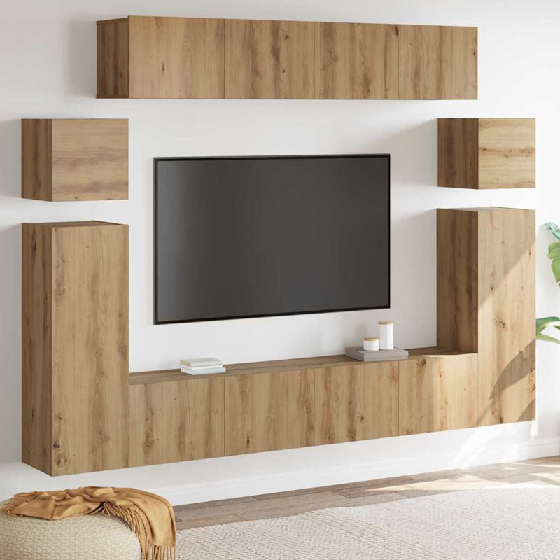 Unfinished Floating Entertainment Centre for TVs up to 88", Brown