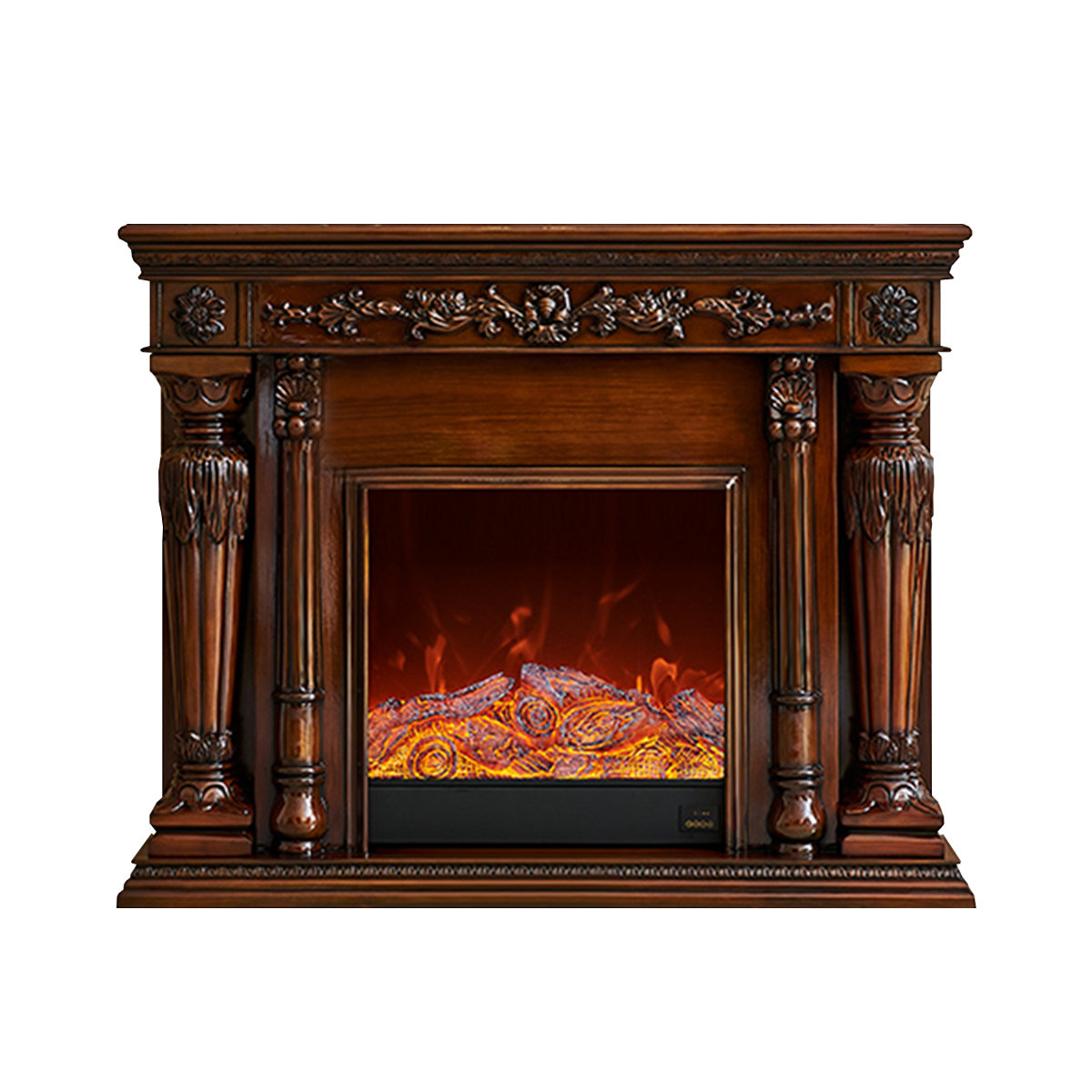 Best HD Pictures about  Solid Wood Electric Fireplace  with No AI Images