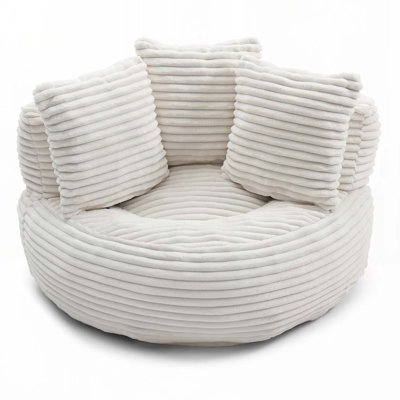 Corduroy Fabric Bean Bag Chair by Trule