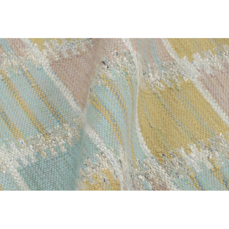 Scandinavian Wool Geometric Area Rug, Rectangle 5' x 7'