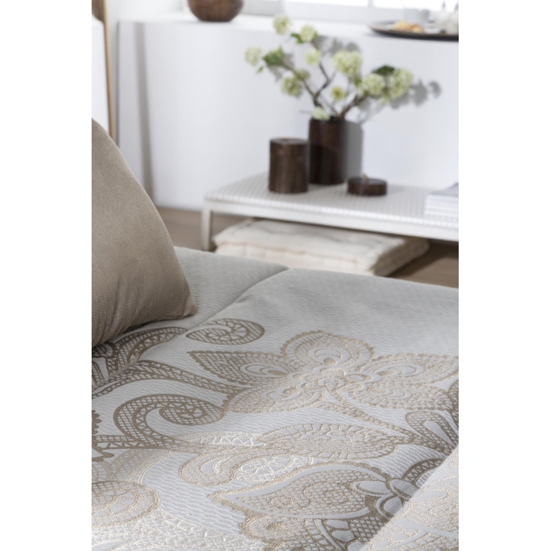 Romina No Pattern Bedspread, 250 x 270 cm, Gold