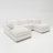Abramson White U-shaped Chenille Modular Symmetrical Cloud Sofa-282863265-282863264