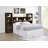 Chatmon 49-Inch Queen Bookcase Headboard Dark Pine-2022325803