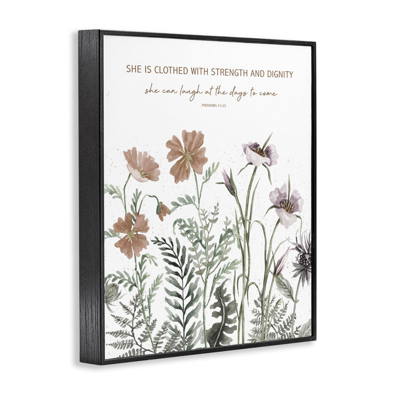 Vêtu d'une giclée encadrée par Botanical Force, design par Cindy Jacobs, H 14 po x l 11 po, Giclée encadrée noir minuit