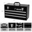 20.3-Inch Metal Toolbox With Drawers Portable Steel Metal Toolbox With Protective Lining And Metal Latch For Garages, Homes And Warehouses (Red And Black - 3 Drawers)-872560647