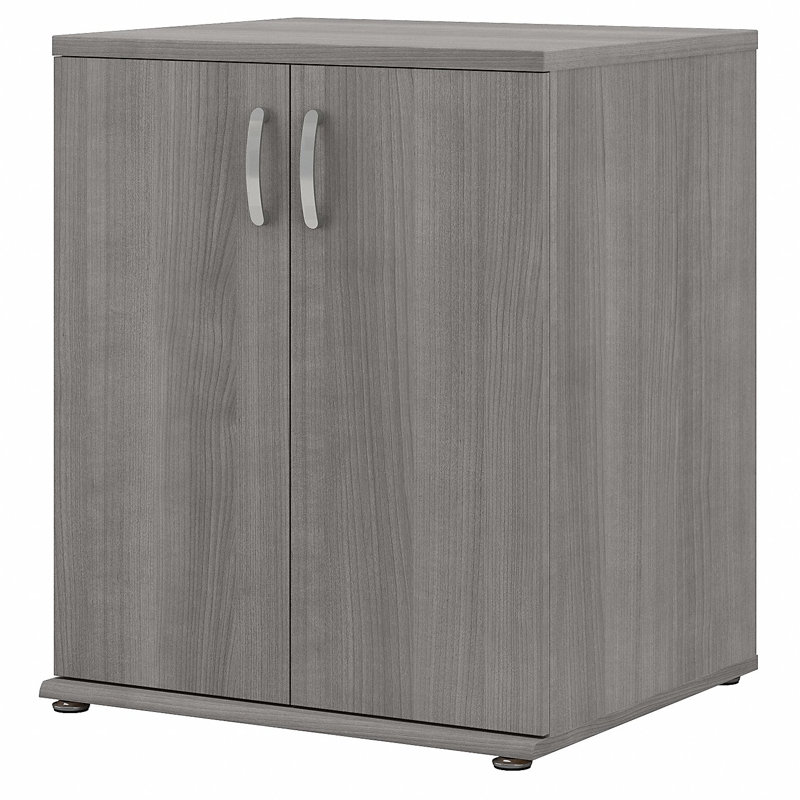 Armoire inférieure universelle à 2 portes avec tablettes Bush Business Furniture, Gris platine