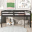 Lit mezzanine avec échelle en bois massif-1296507188