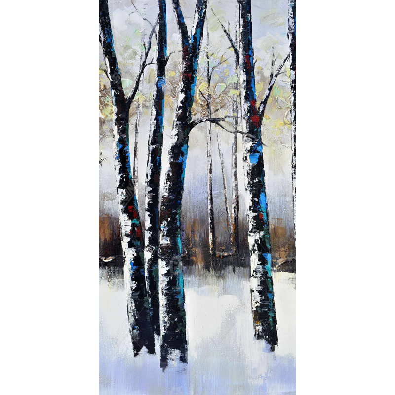Frosted trees - 15.75"x31.50" Desk mat