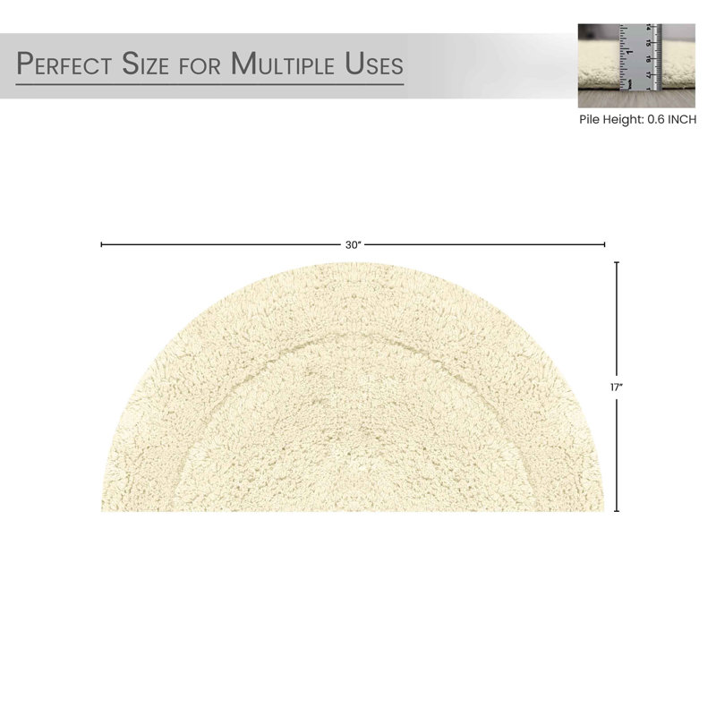 Candeloro Slice Bath Rug 17"x30", Ivory