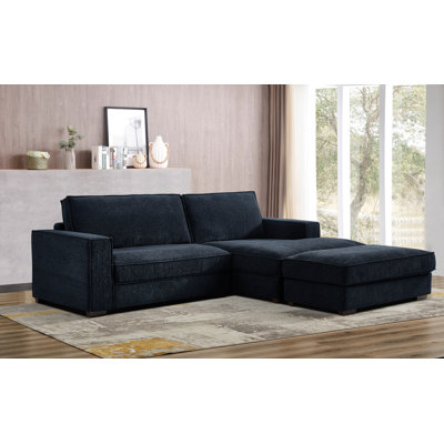Rauni 102" Upholstered Chenille Sofa with USB Charger Port and Removable