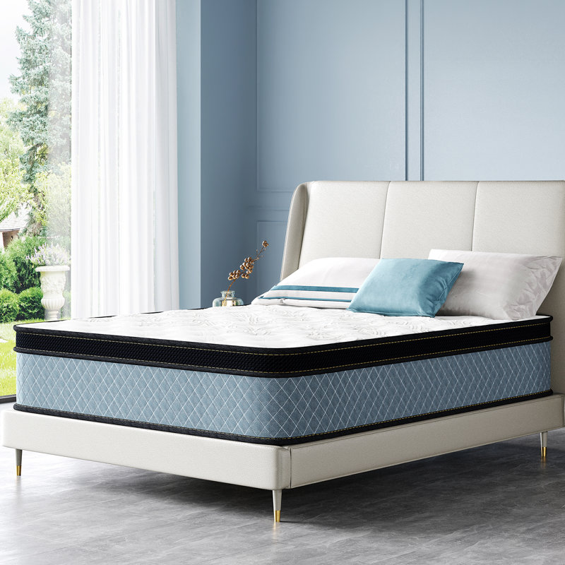  King Size Larksville 14'' Medium Memory Foam Pocket Spring Hybrid Mattress, King